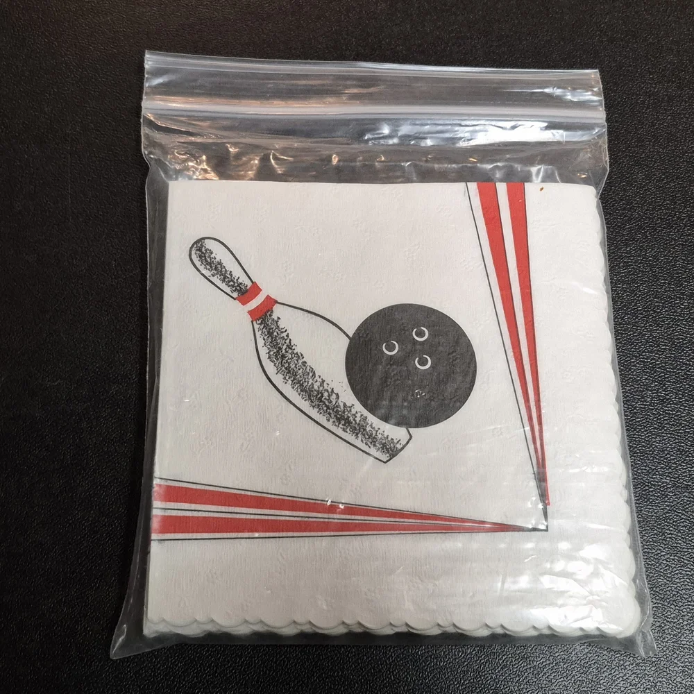 Bowling Themed Paper Napkins